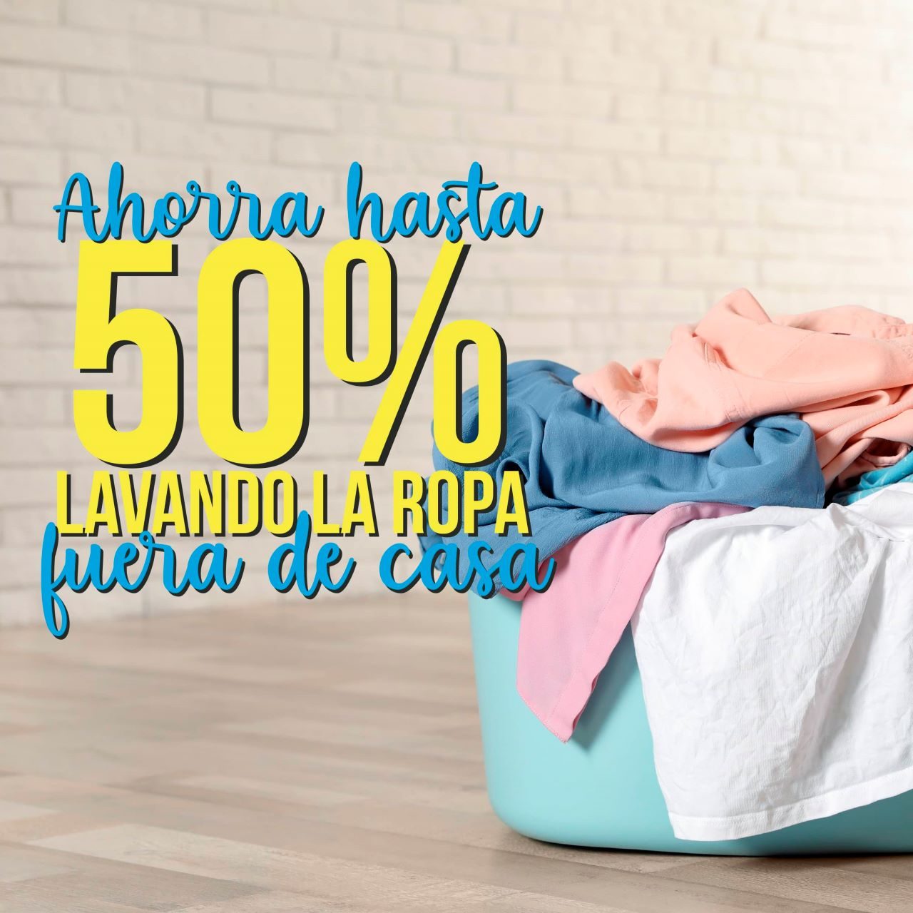 50% de ahorro anual si lavas la ropa fuera de casa